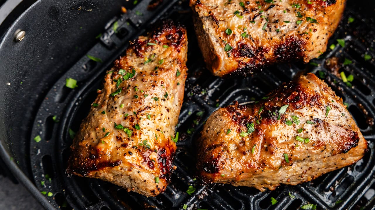 Garlic Mustard Air Fryer Pork Tenderloin: Sweet & Tender